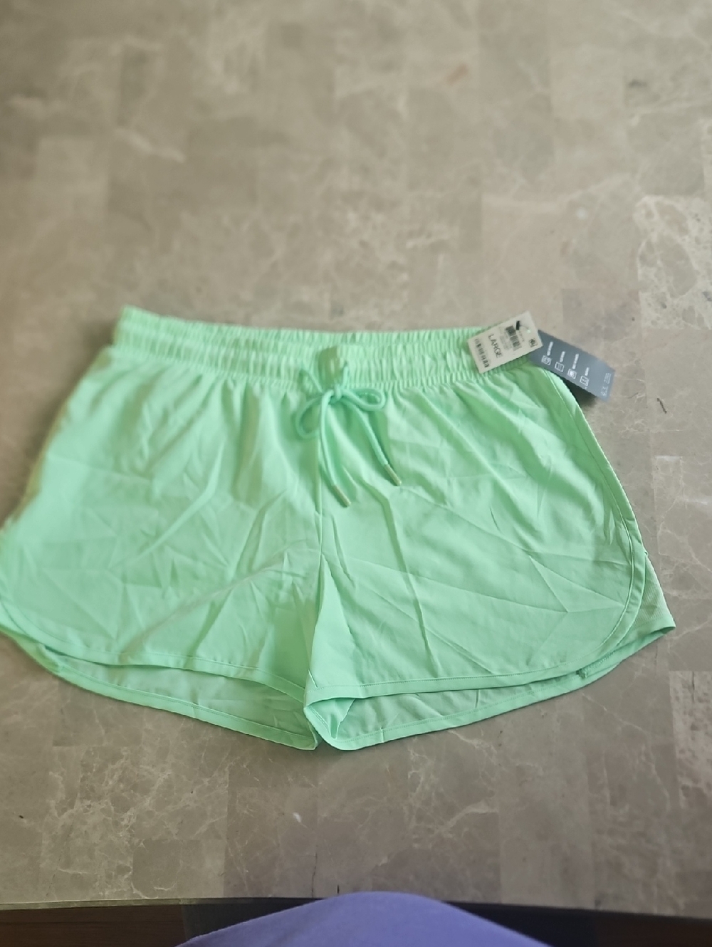 Ideology Performance Green Athletic Shorts Womens Size Large